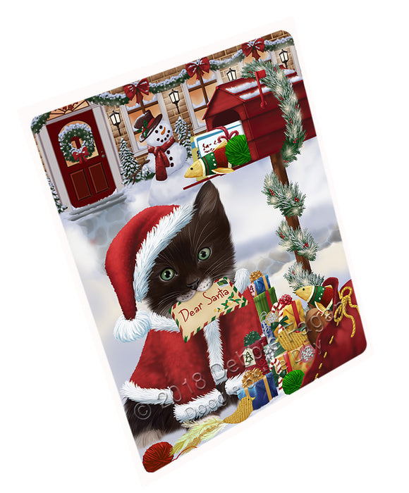 Tuxedo Cat Dear Santa Letter Christmas Holiday Mailbox Large Refrigerator / Dishwasher Magnet RMAG82224