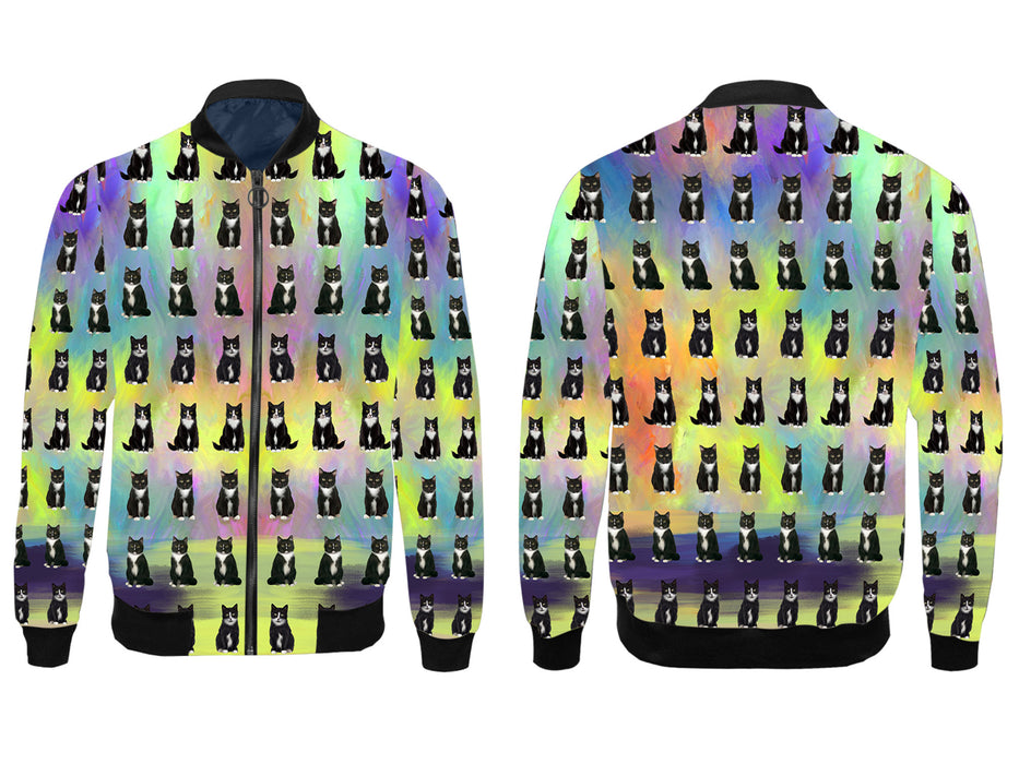 Paradise Wave Tuxedo Cats All Over Print Wome's Jacket