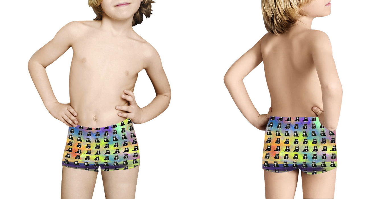 Paradise Wave Tuxedo Cats All Over Print Kid's Boxer Briefs