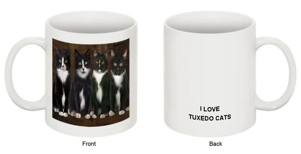 Rustic 4 Tuxedo Cats Coffee Mug MUG49771
