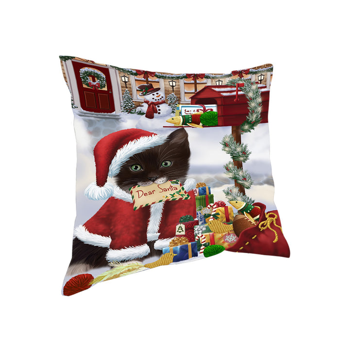 Tuxedo Cat Dear Santa Letter Christmas Holiday Mailbox Pillow PIL70852