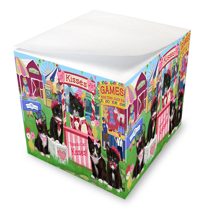 Carnival Kissing Booth Tuxedo Cats Note Cube NOC54118