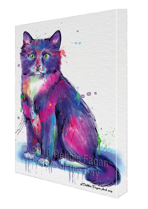 Watercolor Tuxedo Cat Canvas Print Wall Art Décor CVS136448