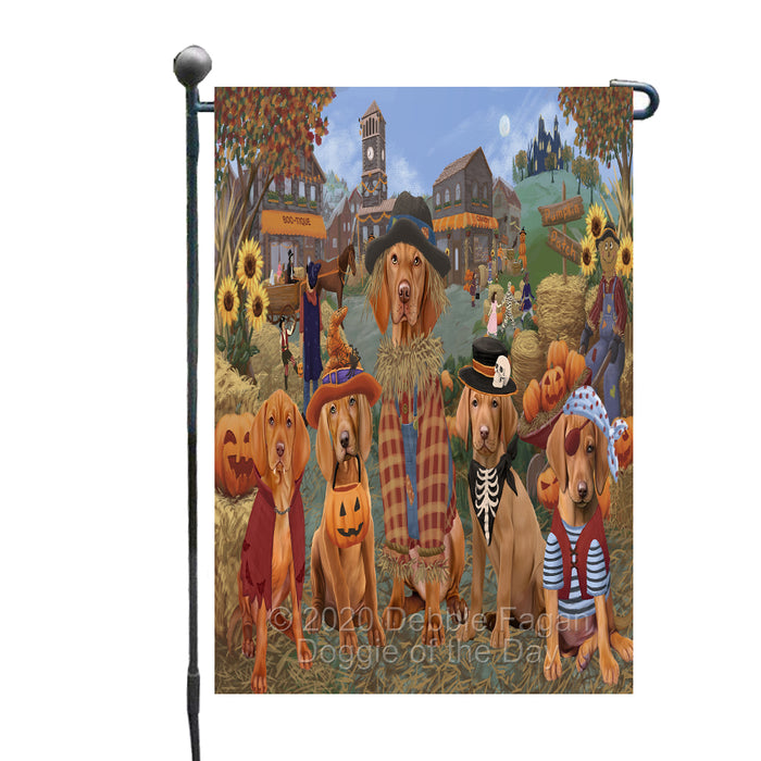 Halloween 'Round Town Vizsla Dogs Garden Flag GFLG65757