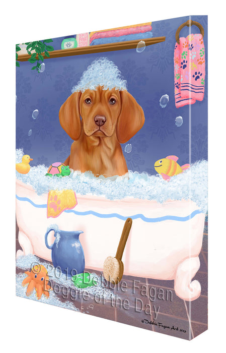 Rub A Dub Dog In A Tub Vizsla Dog Canvas Print Wall Art Décor CVS143747