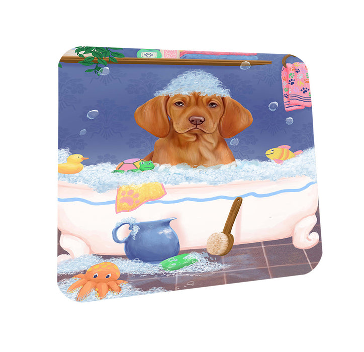 Rub A Dub Dog In A Tub Vizsla Dog Coasters Set of 4 CST57429