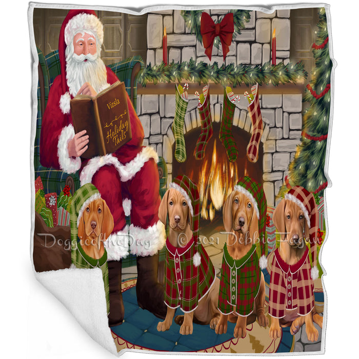 Christmas Cozy Holiday Tails Vizslas Dog Blanket BLNKT117993