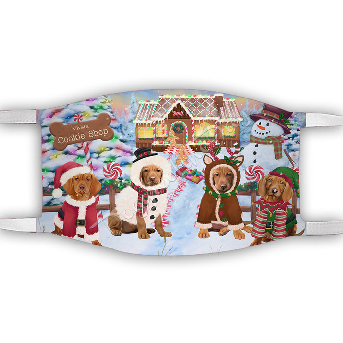 Holiday Gingerbread Cookie Vizsla Dogs Shop Face Mask FM48943