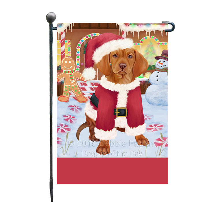 Personalized Gingerbread Candyfest Vizsla Dog Custom Garden Flag GFLG64216