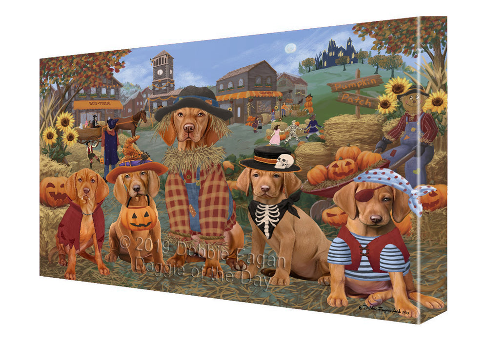 Halloween 'Round Town Vizsla Dogs Canvas Print Wall Art Décor CVS144080