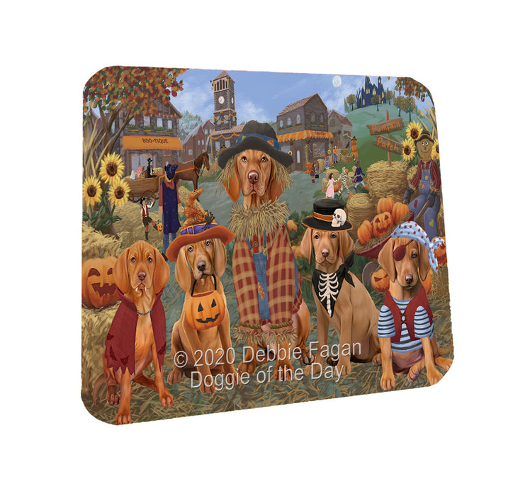 Halloween 'Round Town Vizsla Dogs Coasters Set of 4 CSTA57998
