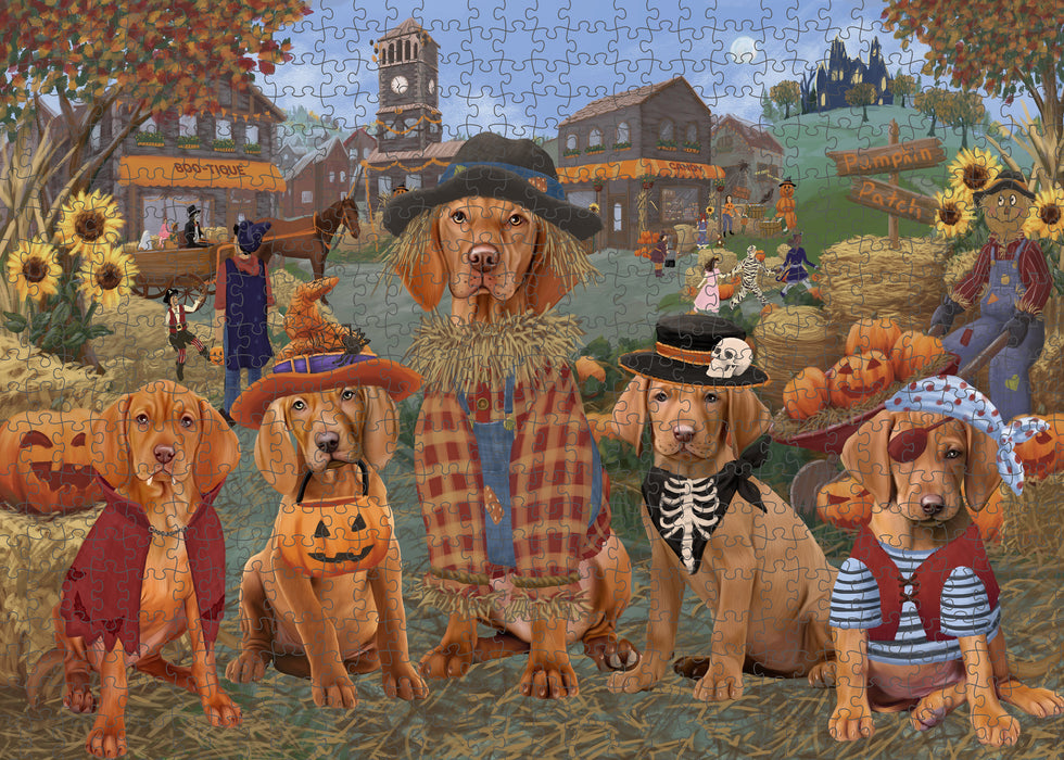 Halloween 'Round Town Vizsla Dogs Puzzle  PUZL98820