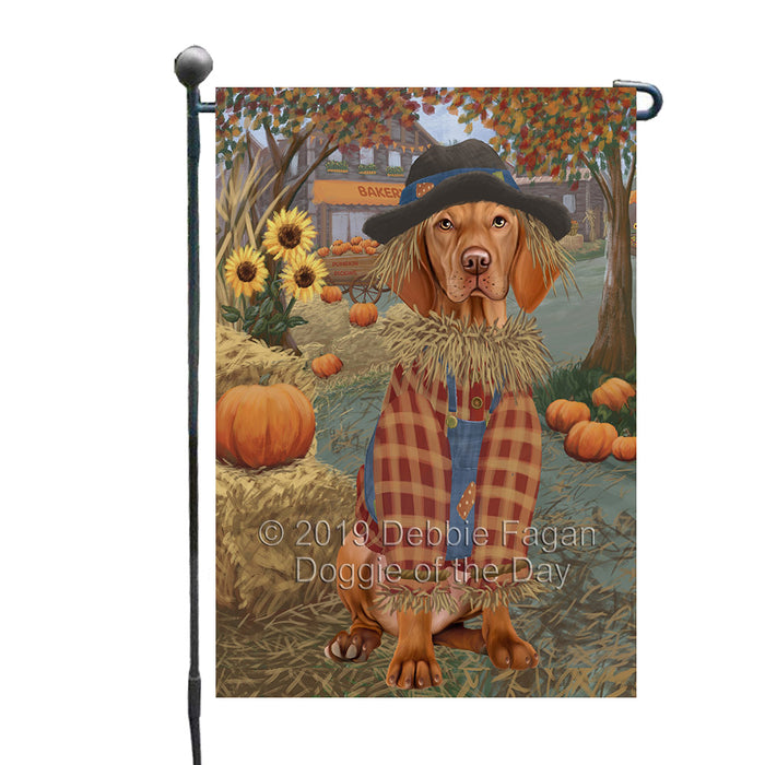 Fall Pumpkin Scarecrow Vizsla Dogs Garden Flag GFLG65818