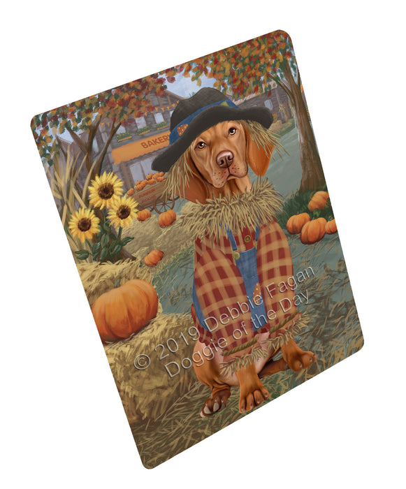 Fall Pumpkin Scarecrow Vizsla Dogs Cutting Board - For Kitchen - Scratch & Stain Resistant - Designed To Stay In Place - Easy To Clean By Hand - Perfect for Chopping Meats, Vegetables