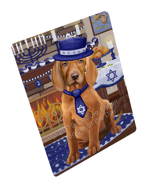 Happy Hanukkah Vizsla Dog Cutting Board - For Kitchen - Scratch & Stain Resistant - Designed To Stay In Place - Easy To Clean By Hand - Perfect for Chopping Meats, Vegetables