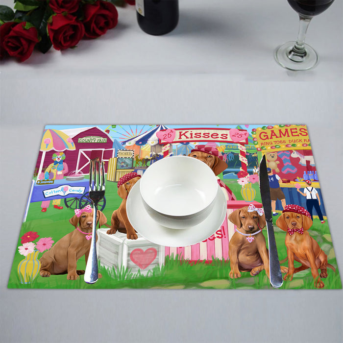 Carnival Kissing Booth Vizsla Dogs Placemat