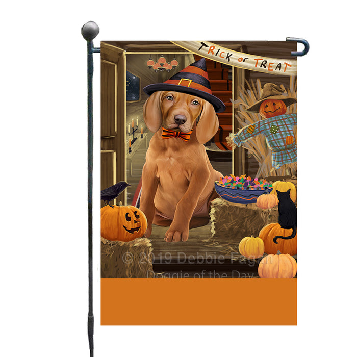 Personalized Enter at Own Risk Trick or Treat Halloween Vizsla Dog Custom Garden Flags GFLG-DOTD-A59762