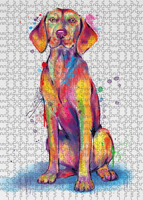 Watercolor Vizsla Dog Puzzle with Photo Tin PUZL97432