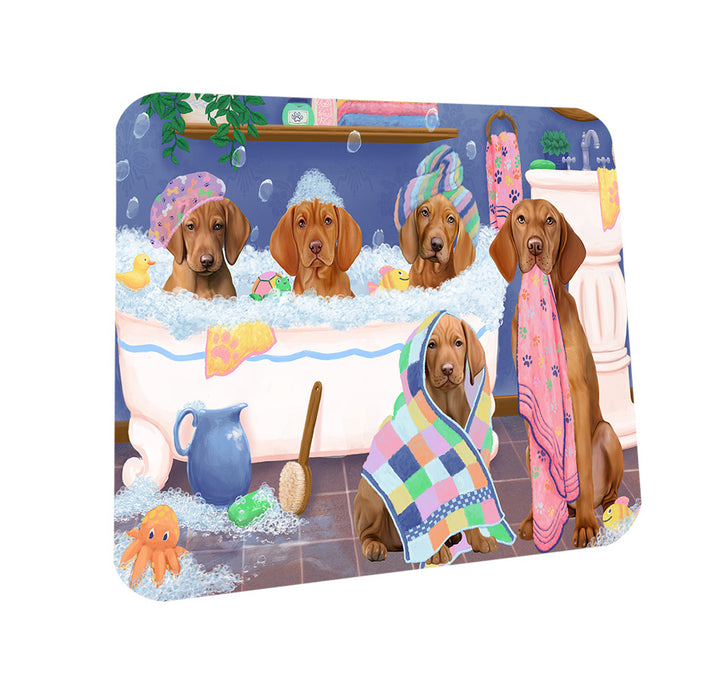 Rub A Dub Dogs In A Tub Vizslas Dog Coasters Set of 4 CST56790