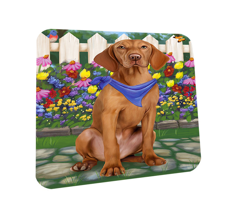 Spring Floral Vizsla Dog Coasters Set of 4 CST52142