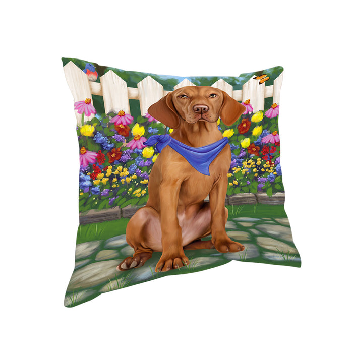 Spring Floral Vizsla Dog Pillow PIL56576