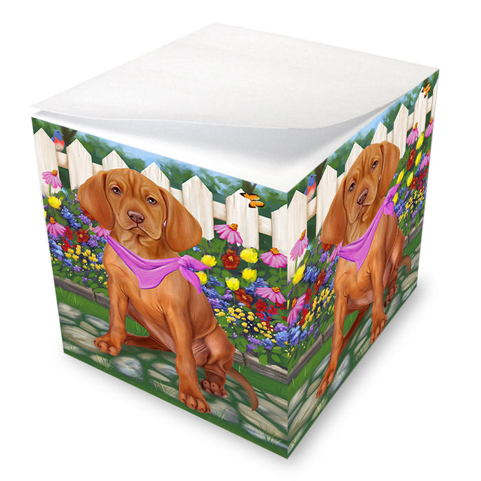 Spring Floral Vizsla Dog Note Cube NOC52277