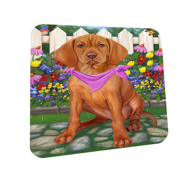 Spring Floral Vizsla Dog Coasters Set of 4 CST52143
