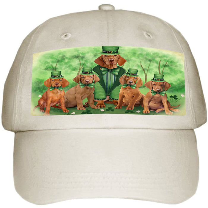 St. Patricks Day Irish Family Portrait Vizslas Dog Ball Hat Cap HAT52002