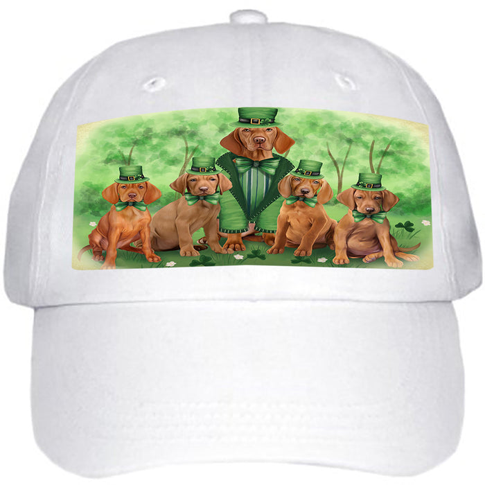 St. Patricks Day Irish Family Portrait Vizslas Dog Ball Hat Cap HAT52002