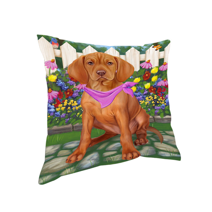 Spring Floral Vizsla Dog Pillow PIL56580