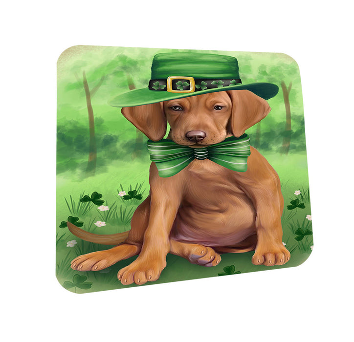 St. Patricks Day Irish Portrait Vizsla Dog Coasters Set of 4 CST49383