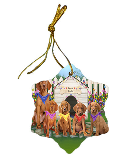 Spring Dog House Vizslas Dog Star Porcelain Ornament SPOR50128
