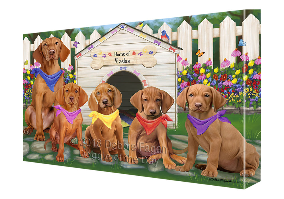Spring Dog House Vizslas Dog Canvas Wall Art CVS66976