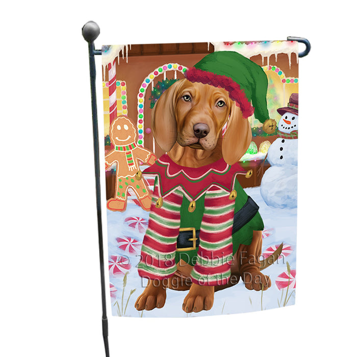 Christmas Gingerbread House Candyfest Vizsla Dog Garden Flag GFLG57212