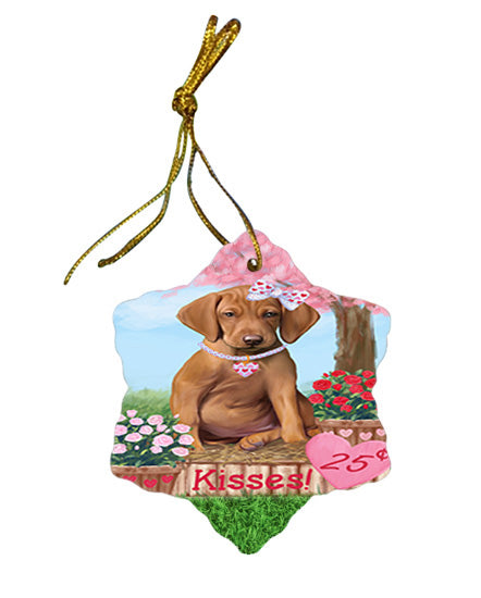 Rosie 25 Cent Kisses Vizsla Dog Star Porcelain Ornament SPOR56612