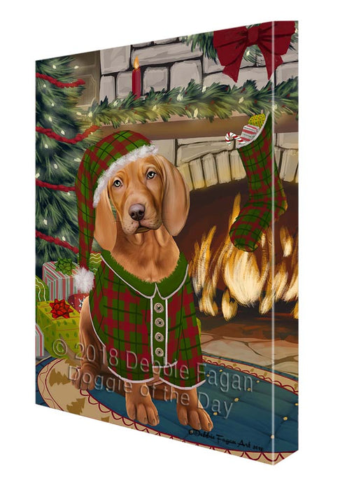 The Stocking was Hung Vizsla Dog Canvas Print Wall Art Décor CVS120743