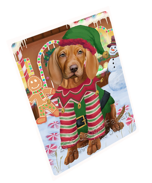 Christmas Gingerbread House Candyfest Vizsla Dog Magnet MAG74889 (Small 5.5" x 4.25")