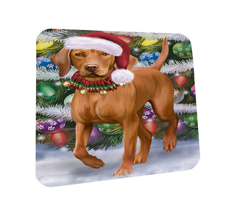 Trotting in the Snow Vizsla Dog Coasters Set of 4 CST56631