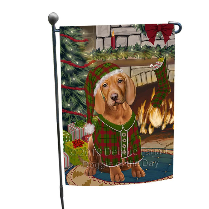 The Stocking was Hung Vizsla Dog Garden Flag GFLG55939