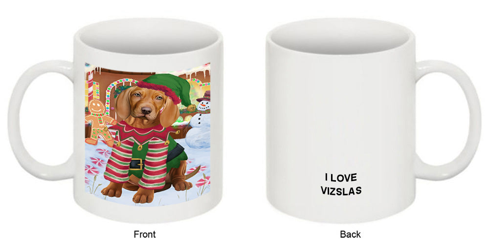 Christmas Gingerbread House Candyfest Vizsla Dog Coffee Mug MUG51982