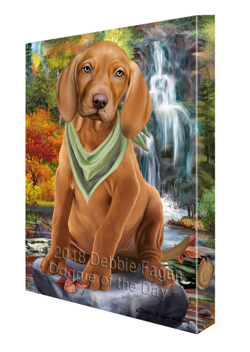 Scenic Waterfall Vizsla Dog Canvas Print Wall Art Décor CVS85094