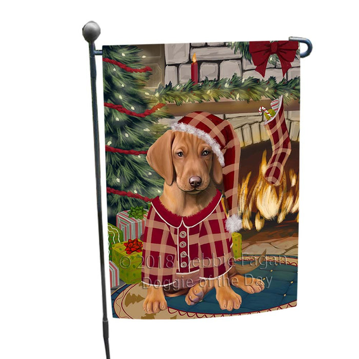 The Stocking was Hung Vizsla Dog Garden Flag GFLG55940