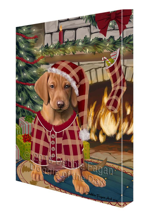 The Stocking was Hung Vizsla Dog Canvas Print Wall Art Décor CVS120752