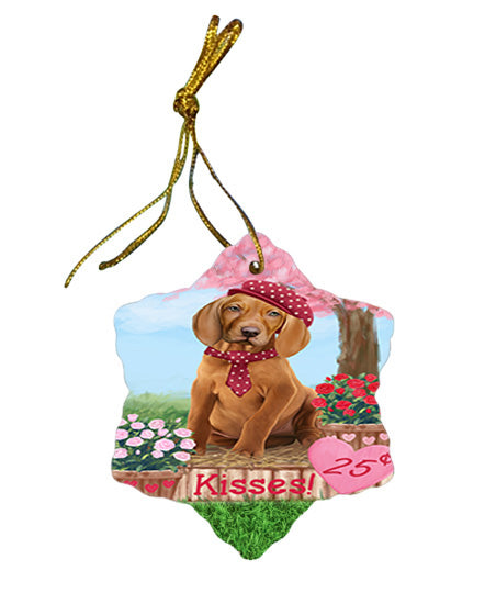 Rosie 25 Cent Kisses Vizsla Dog Star Porcelain Ornament SPOR56613