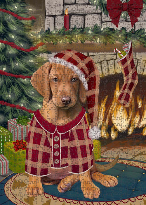 The Stocking was Hung Vizsla Dog Puzzle  PUZL90792