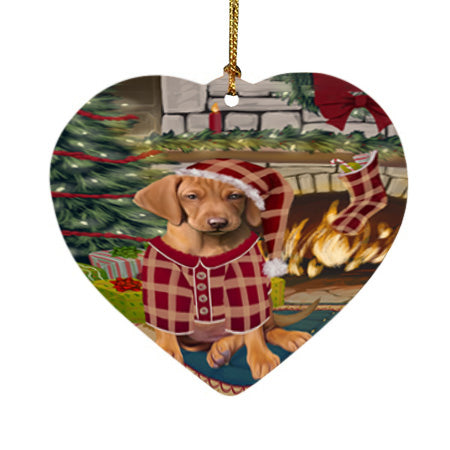 The Stocking was Hung Vizsla Dog Heart Christmas Ornament HPOR56003