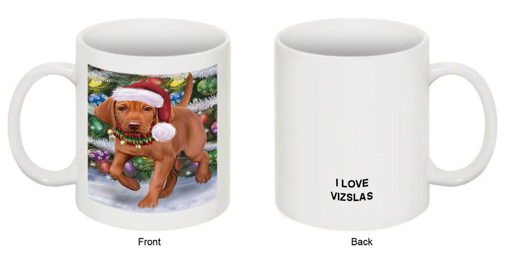 Trotting in the Snow Vizsla Dog Coffee Mug MUG52072