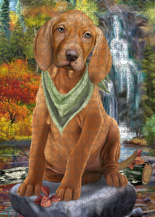Scenic Waterfall Vizsla Dog Puzzle  PUZL60030