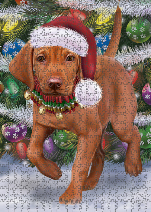 Trotting in the Snow Vizsla Dog Puzzle with Photo Tin PUZL94896