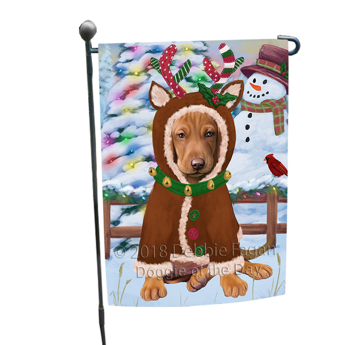 Christmas Gingerbread House Candyfest Vizsla Dog Garden Flag GFLG57213